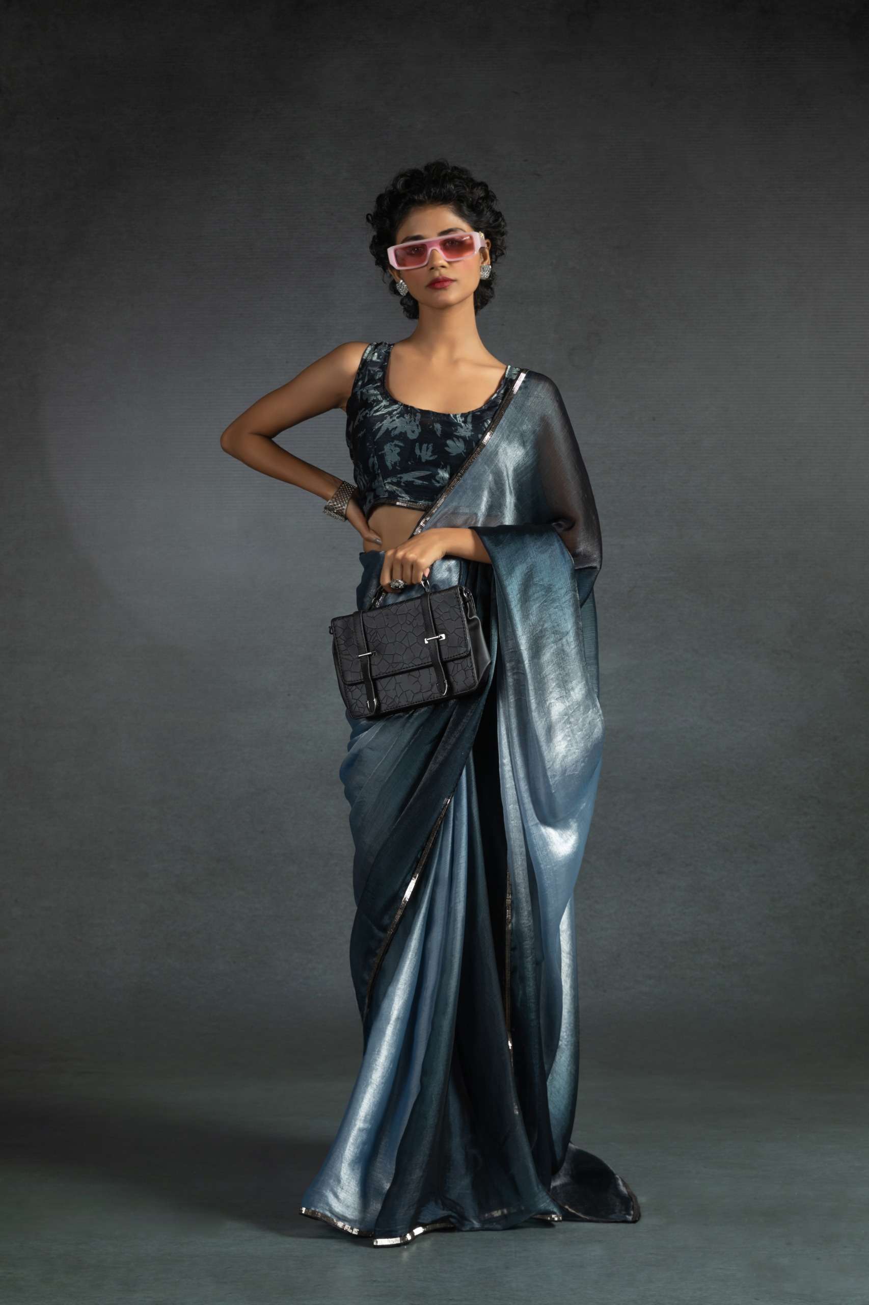 102A TO 102E By Akshaya Satin silk saree collection manufacturer surat 