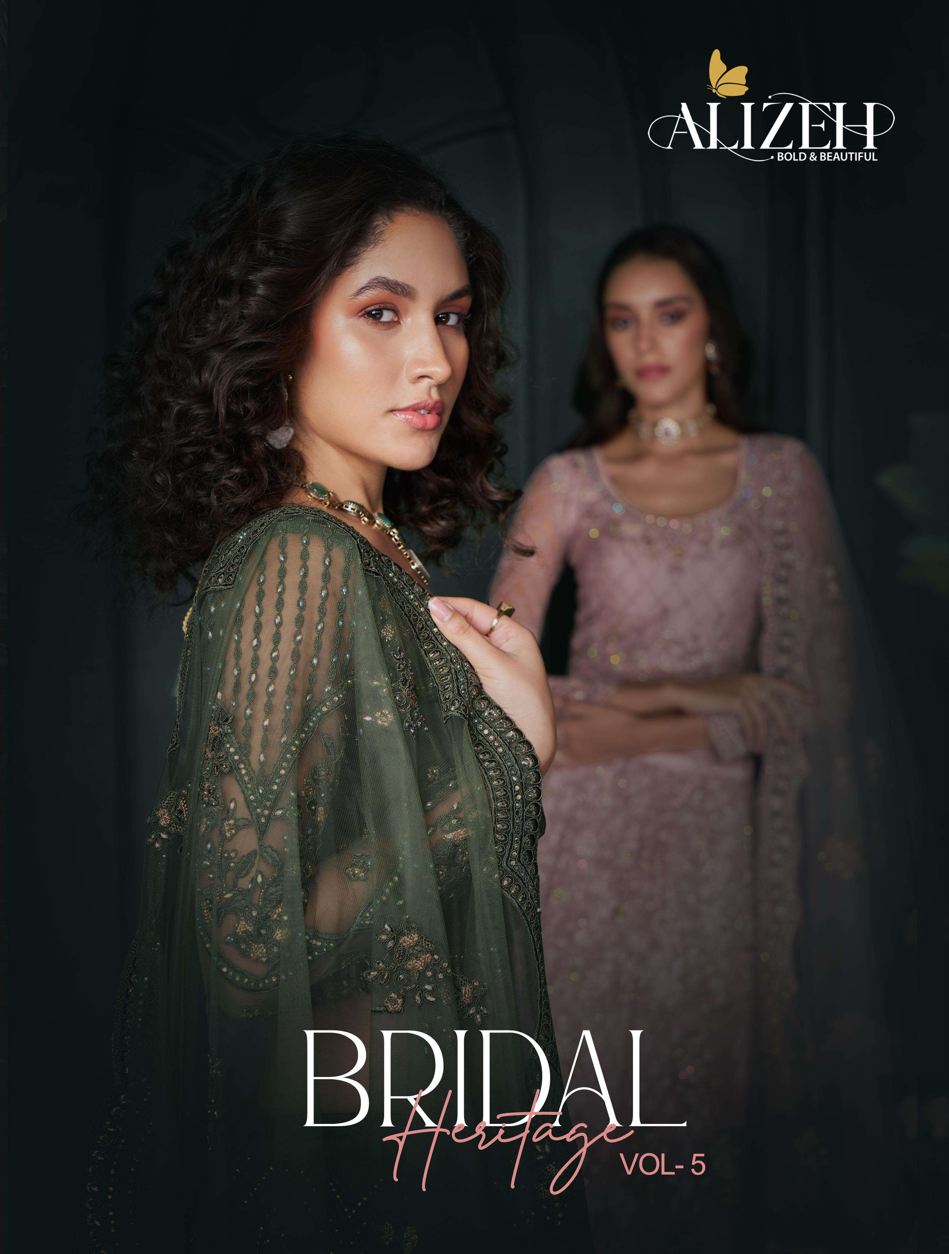BRIDAL HERITAGE VOL 5 by ALIZEH OFFICIAL Net lehenga choli collection manufacturer surat 
