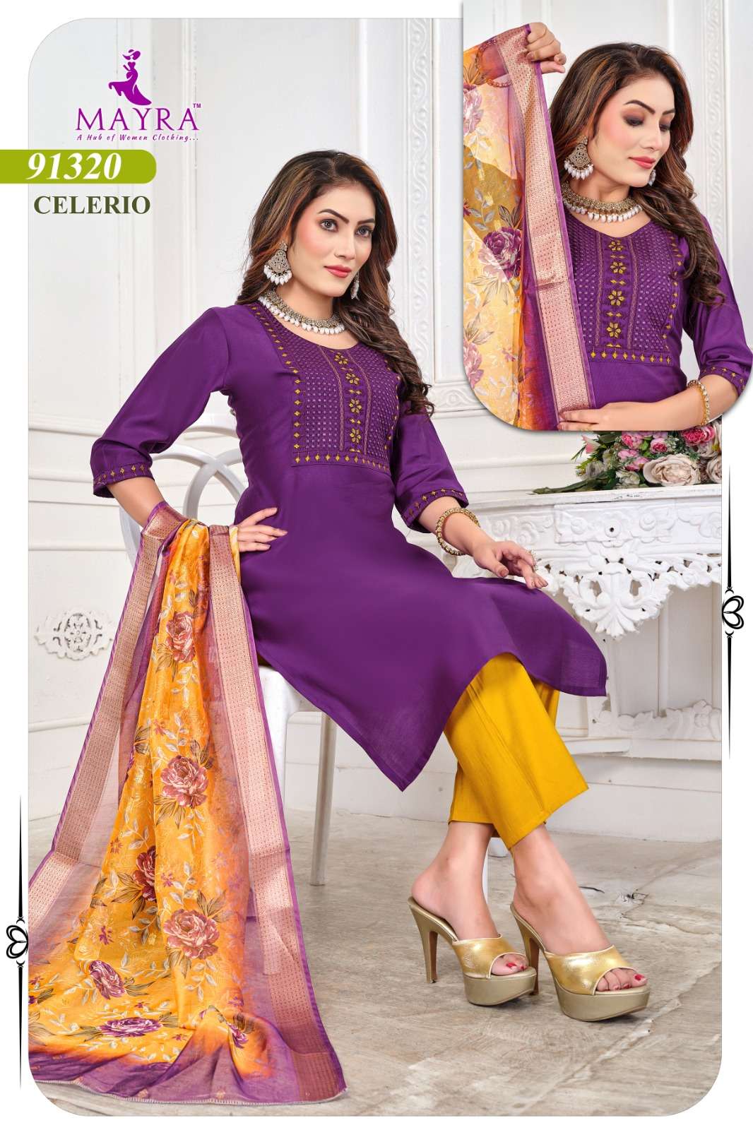 CELERIO by MAYRA FASHION GADWAL SILK kurti collection manufacturer surat 