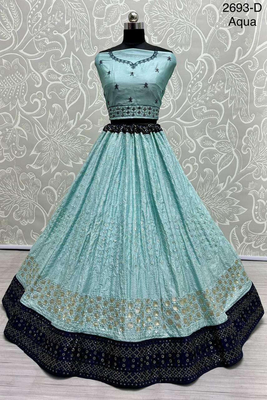 Code 2693 georgette party wear Lehenga choli collection manufacturer surat 