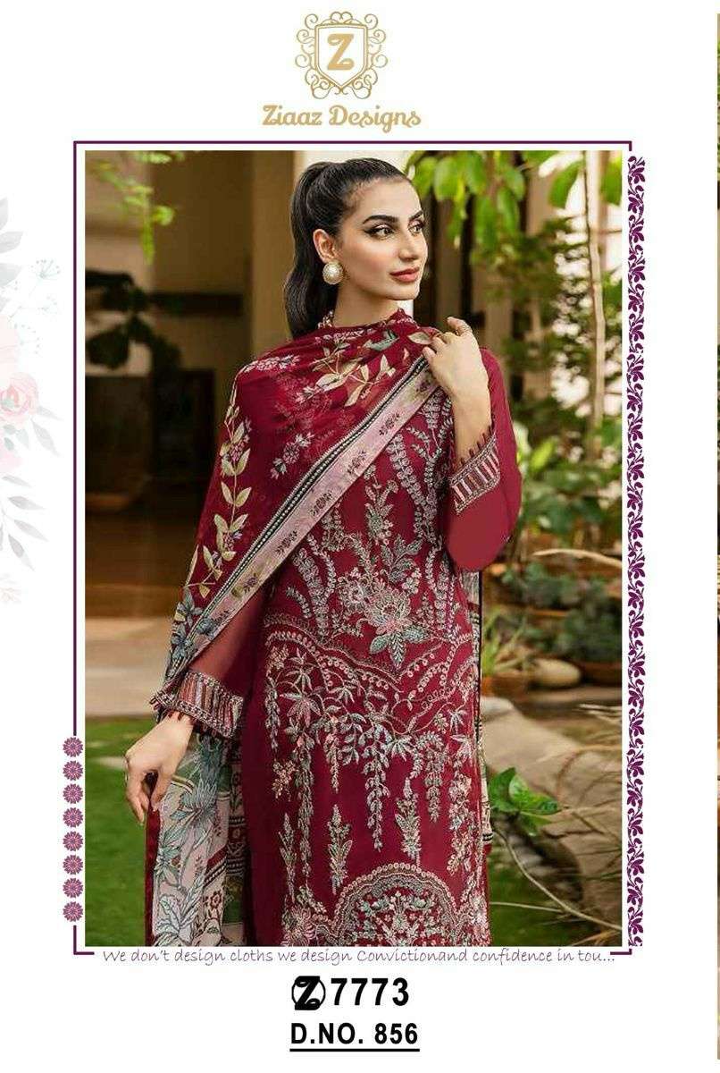 Code 856 by Ziaaz Designs Rayon suit collection manufacturer surat 