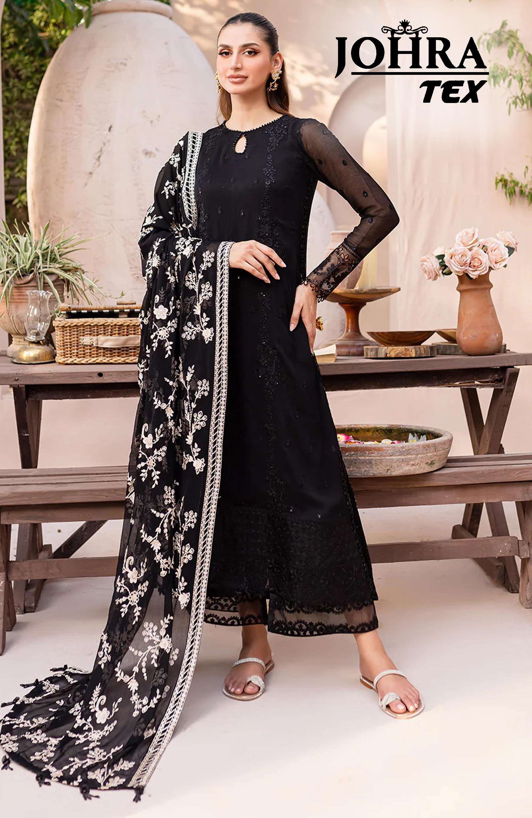 D NO JT 151 by JOHRA TEX HEAVY BLUMING GEORGETTE suit collection manufacturer surat 