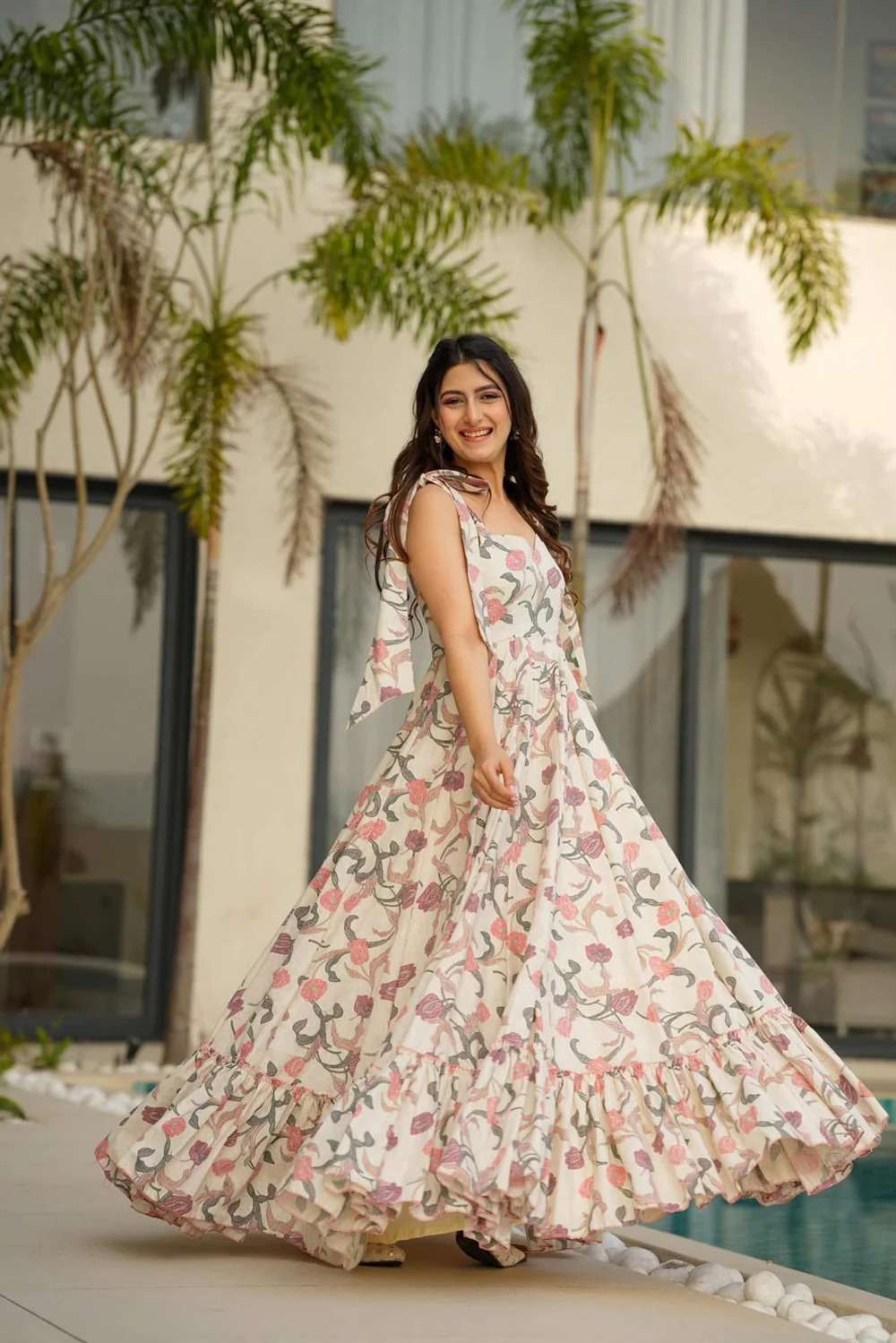 Devi vol 8 Cambric Cotton gown collection manufacturer surat 