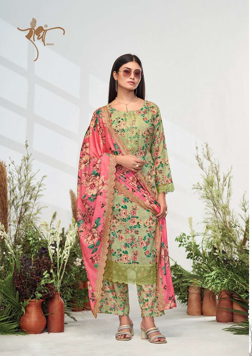 FLOWERY by RADHA TRENDZ PURE COTTON kurti collection manufacturer surat 