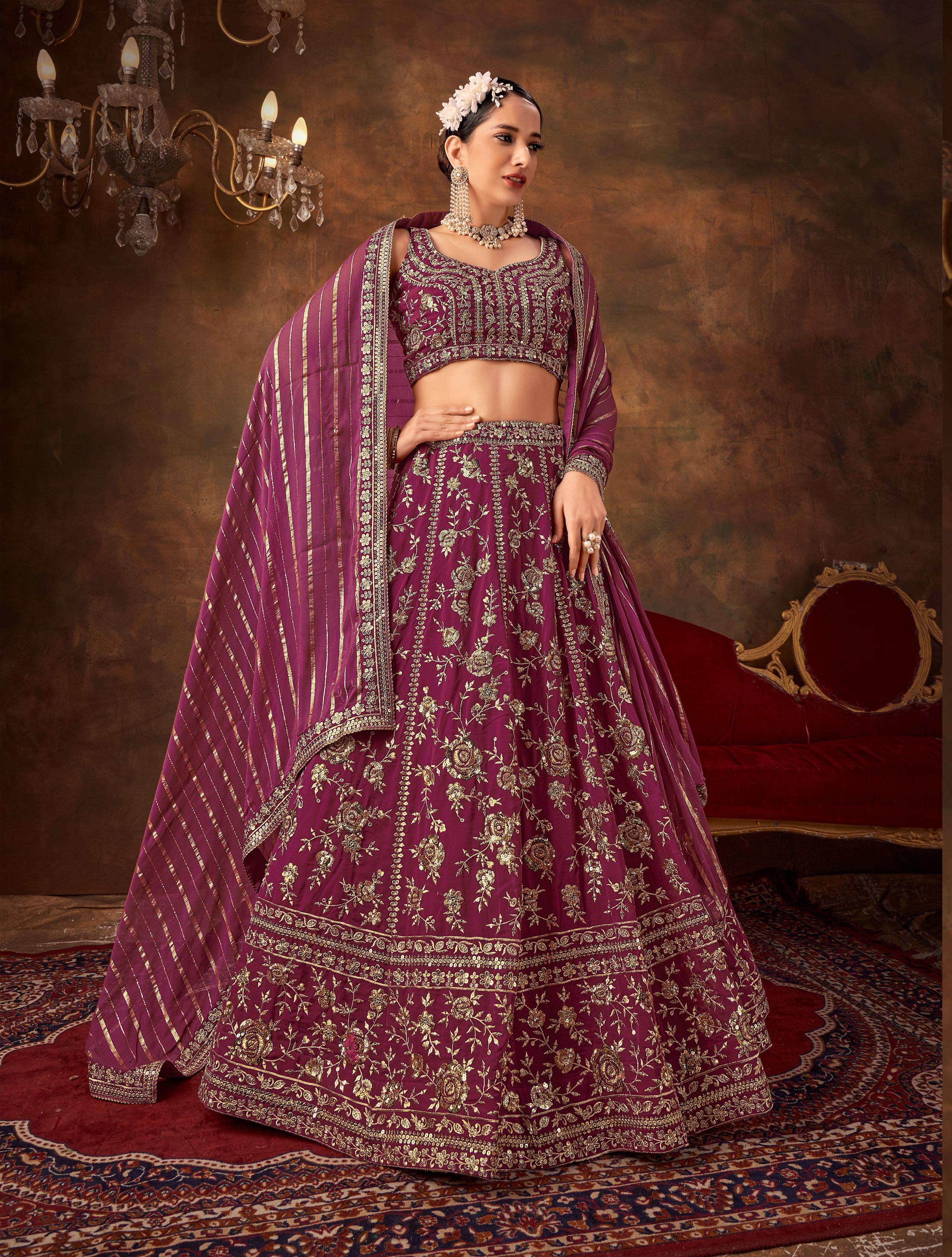 GIRLISH LEHENGA by ANANTESH LIFESTYLE WEDDING AND RECEPTION LEHENGA choli collection manufacturer su...