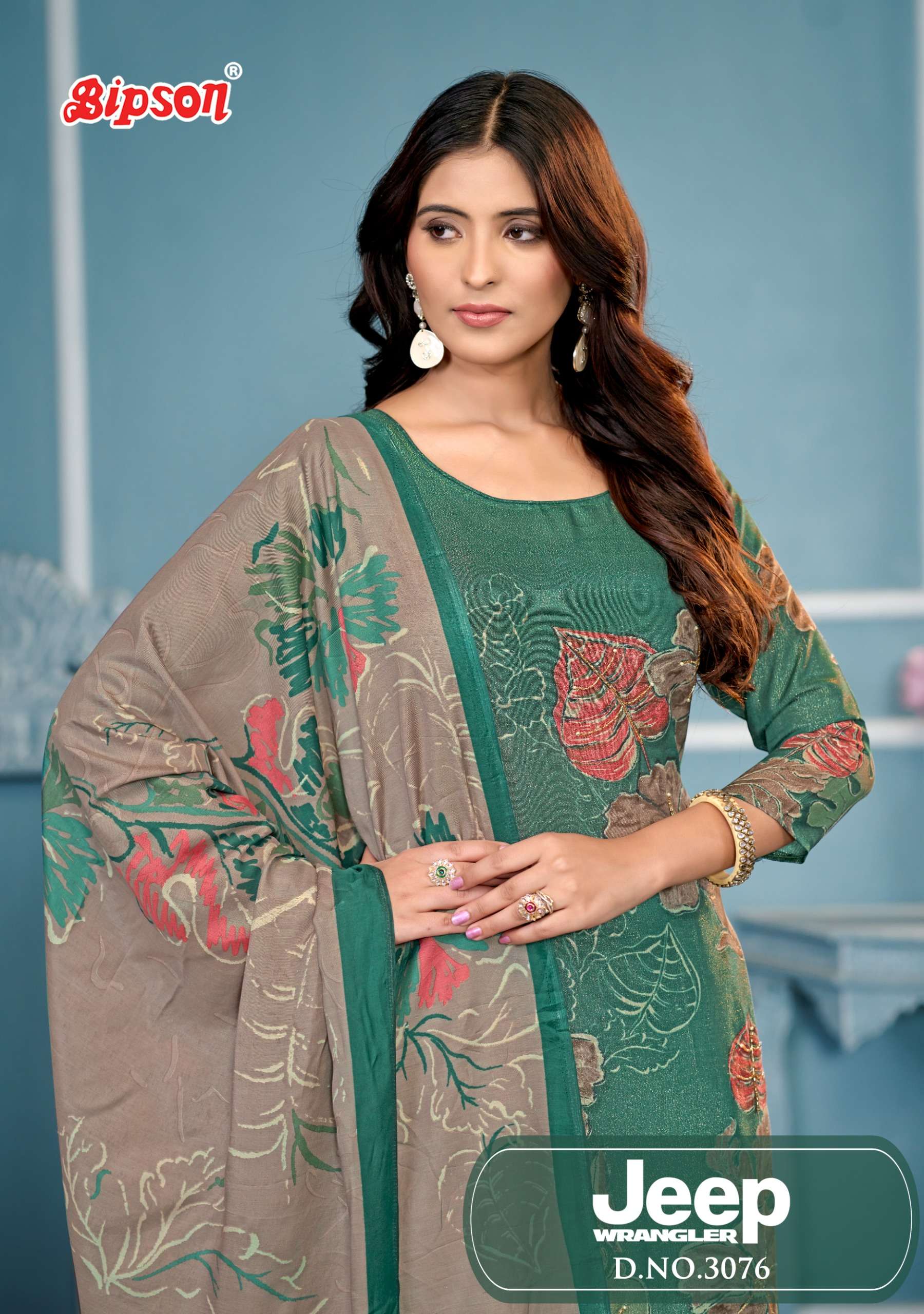 JEEP WRANGLAR  3076 By BIPSON ROMAN SILK suit collection manufacturer surat