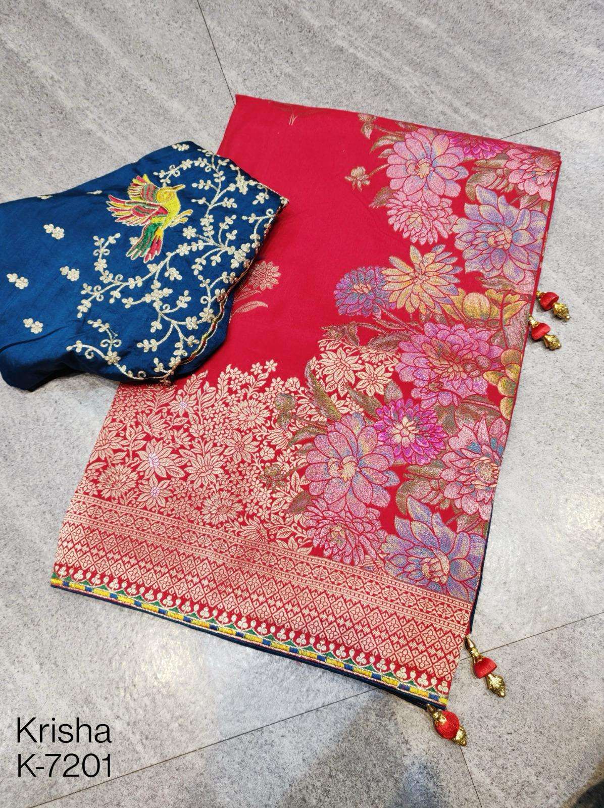 Krisha saree Viscous Silk saree collection manufacturer surat 