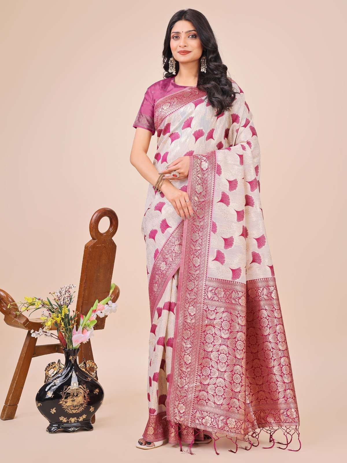 LINEN QUEEN by ASTITA Linen Cotton Saree collection manufacturer surat 