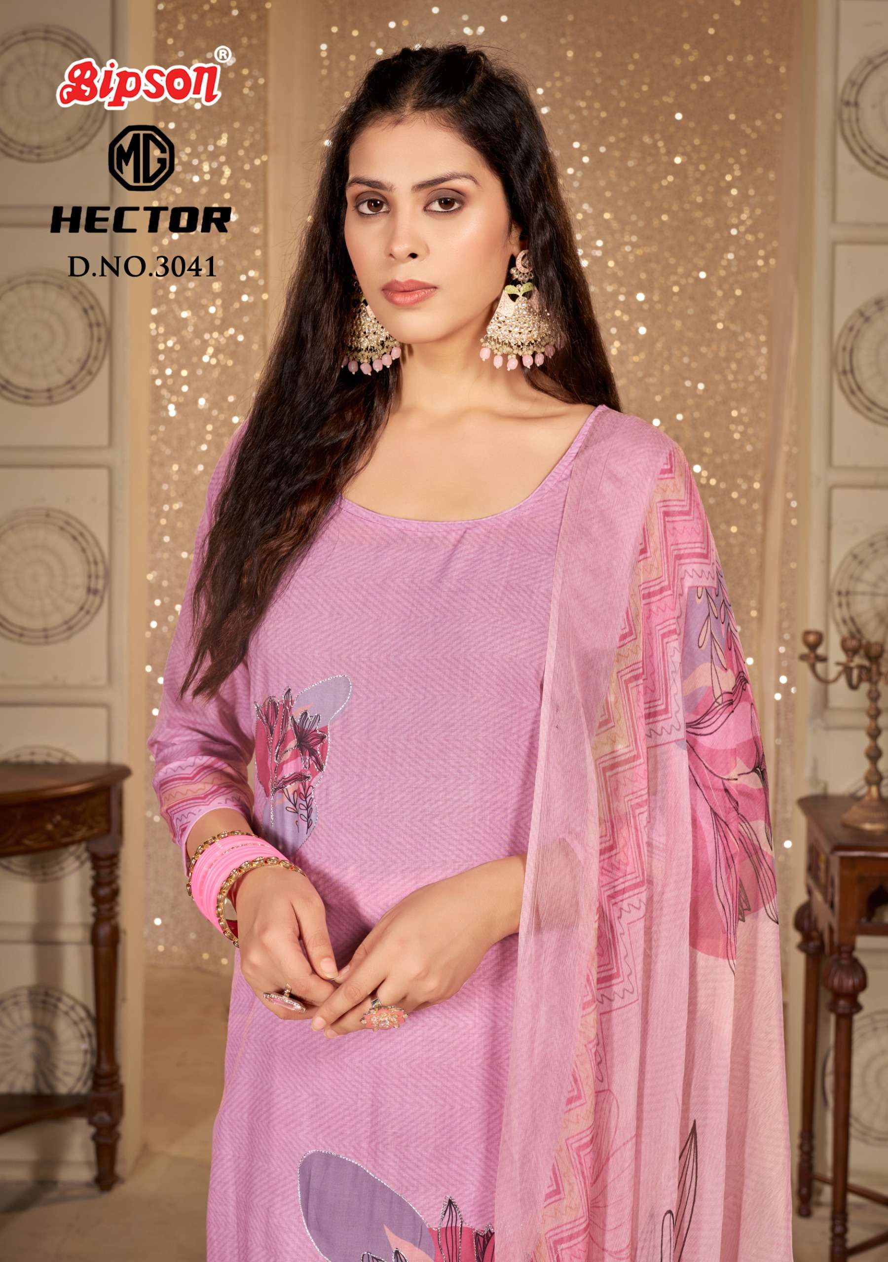 MG HECTOR 3041 by BIPSON Pure Cotton  Suit collection manufacturer surat