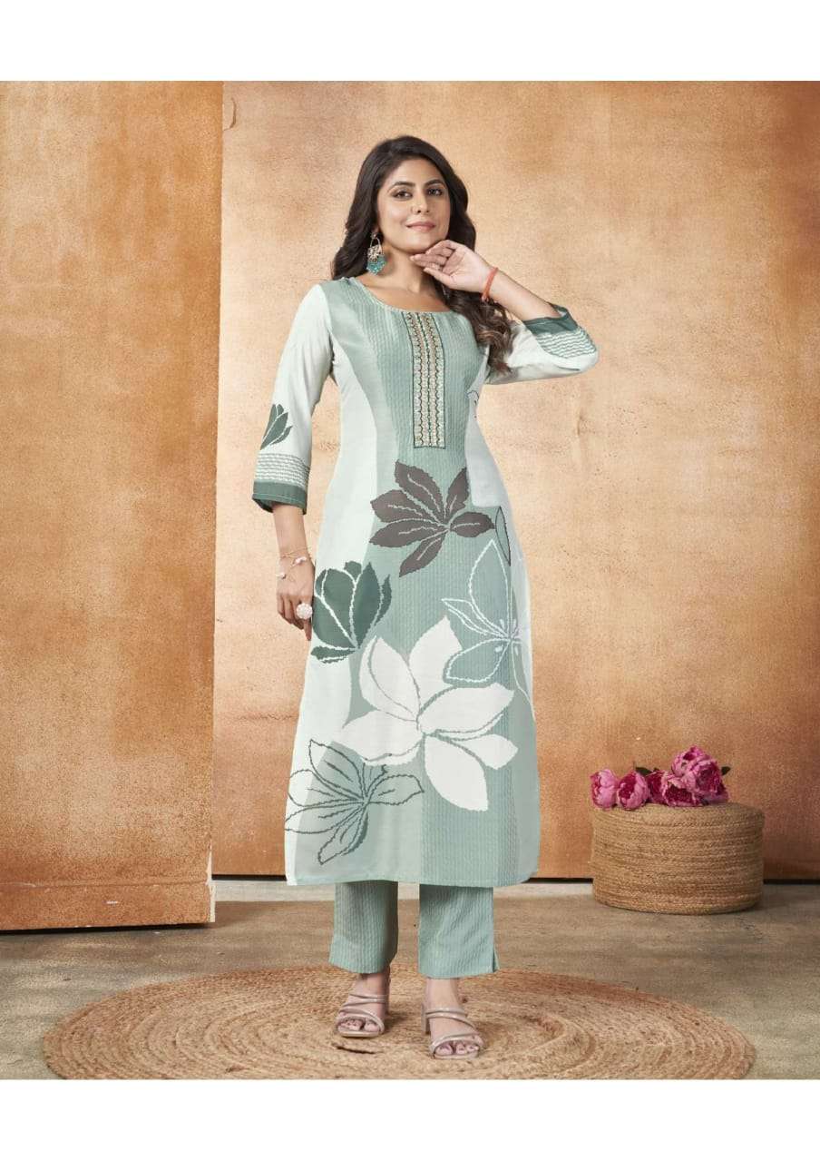 Muslin Ombre Calf Kurti collection manufacturer surat 