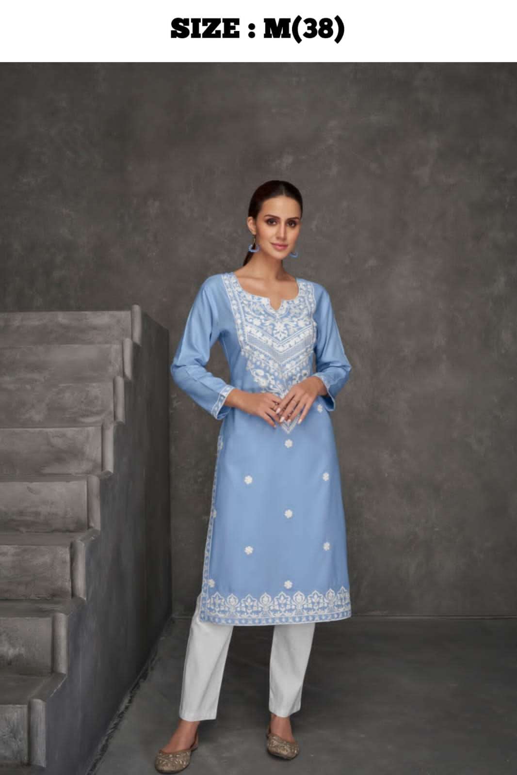 ROOH VOL 8 D no 1142 To 1147  By vamika nx Pure REYON viscose kurti collection manufacturer surat 