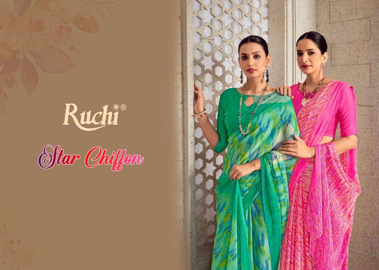 Ruchi Star Chiffon Vol 173 Series 36801A to 36806B saree collection manufacturer surat 
