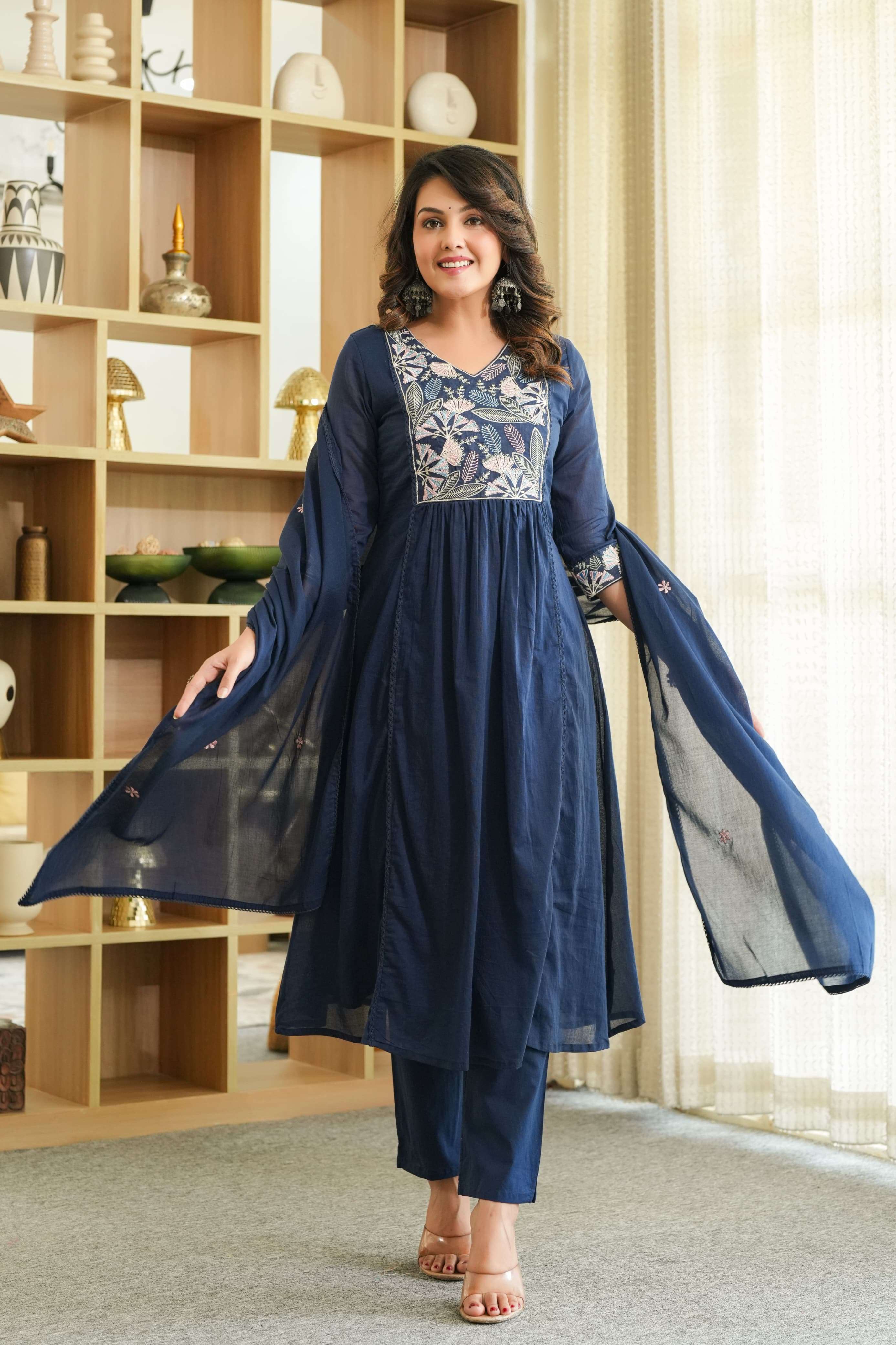 TTT Designer A line Round cotton kurti collection manufacturer surat 