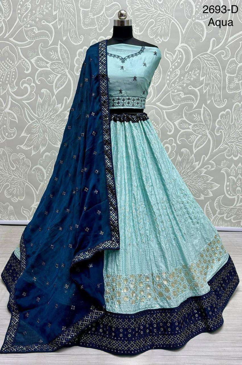 Code 2693 partywear Lehenga choli collection manufacturer surat 