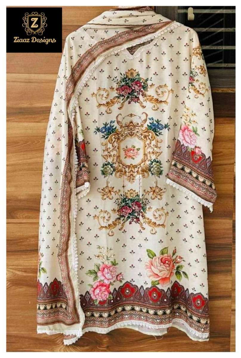 code 623 by Ziaaz Design Pure muslin suit collection manufacturer surat 