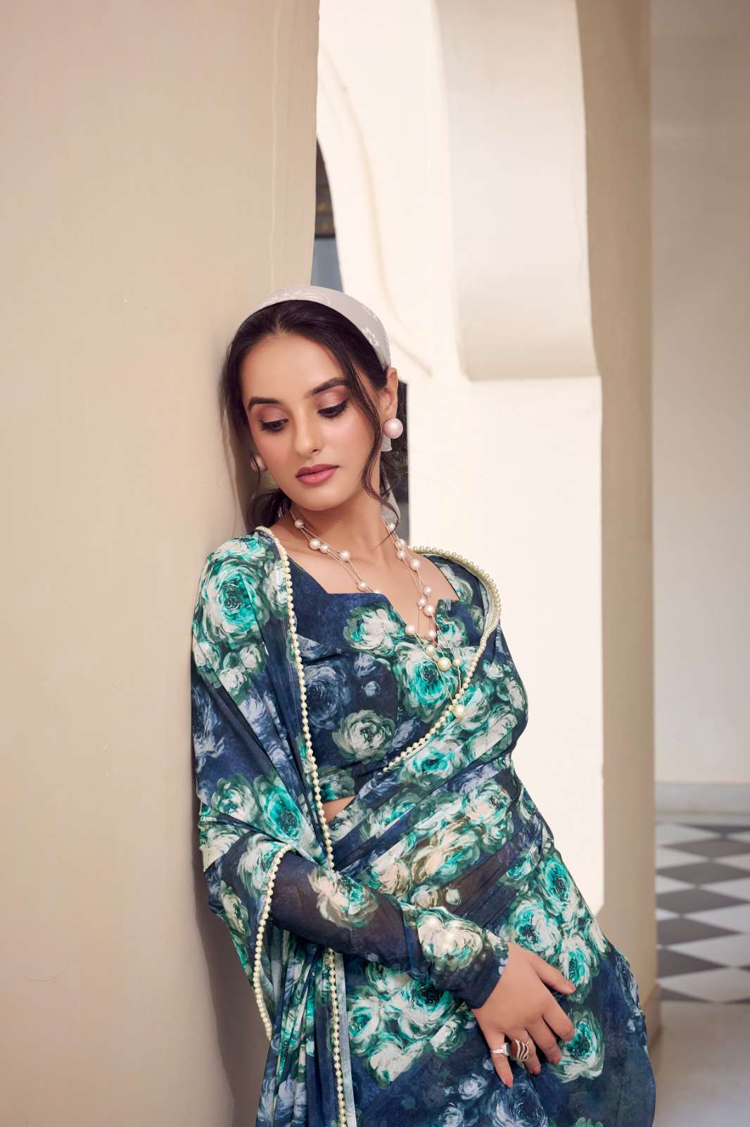 CODE 7042 Weightless Saree collection manufacturer surat 