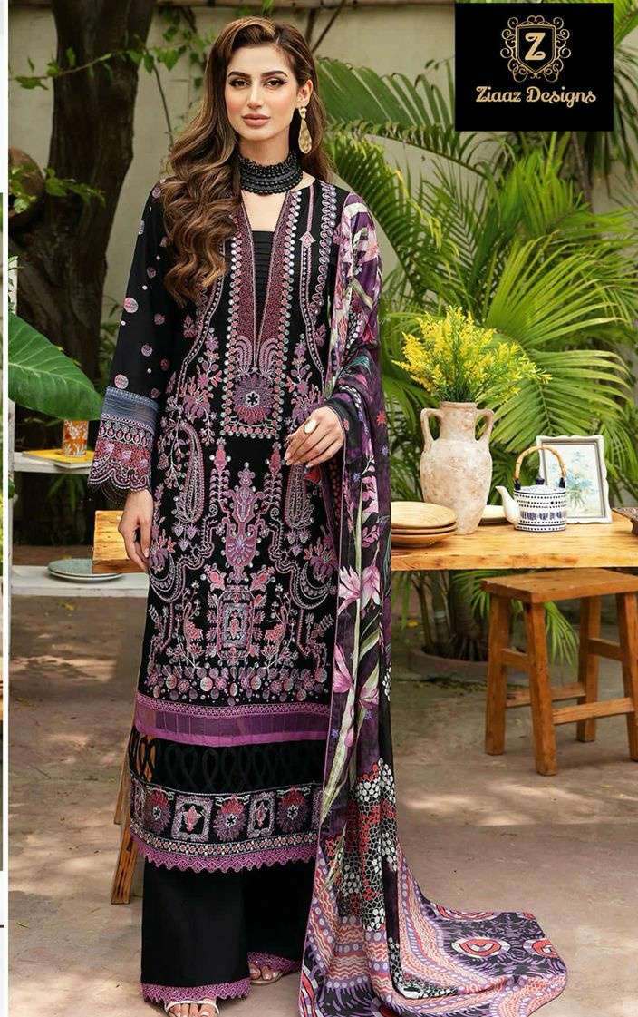 code 865 872 by Ziaaz Design Cotton Cambric suit collection manufacturer surat 