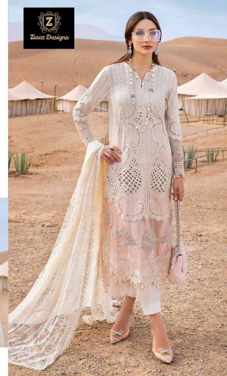 code 884 885 by Ziaaz Designs Cambric Cotton Suit collection manufacturer surat 