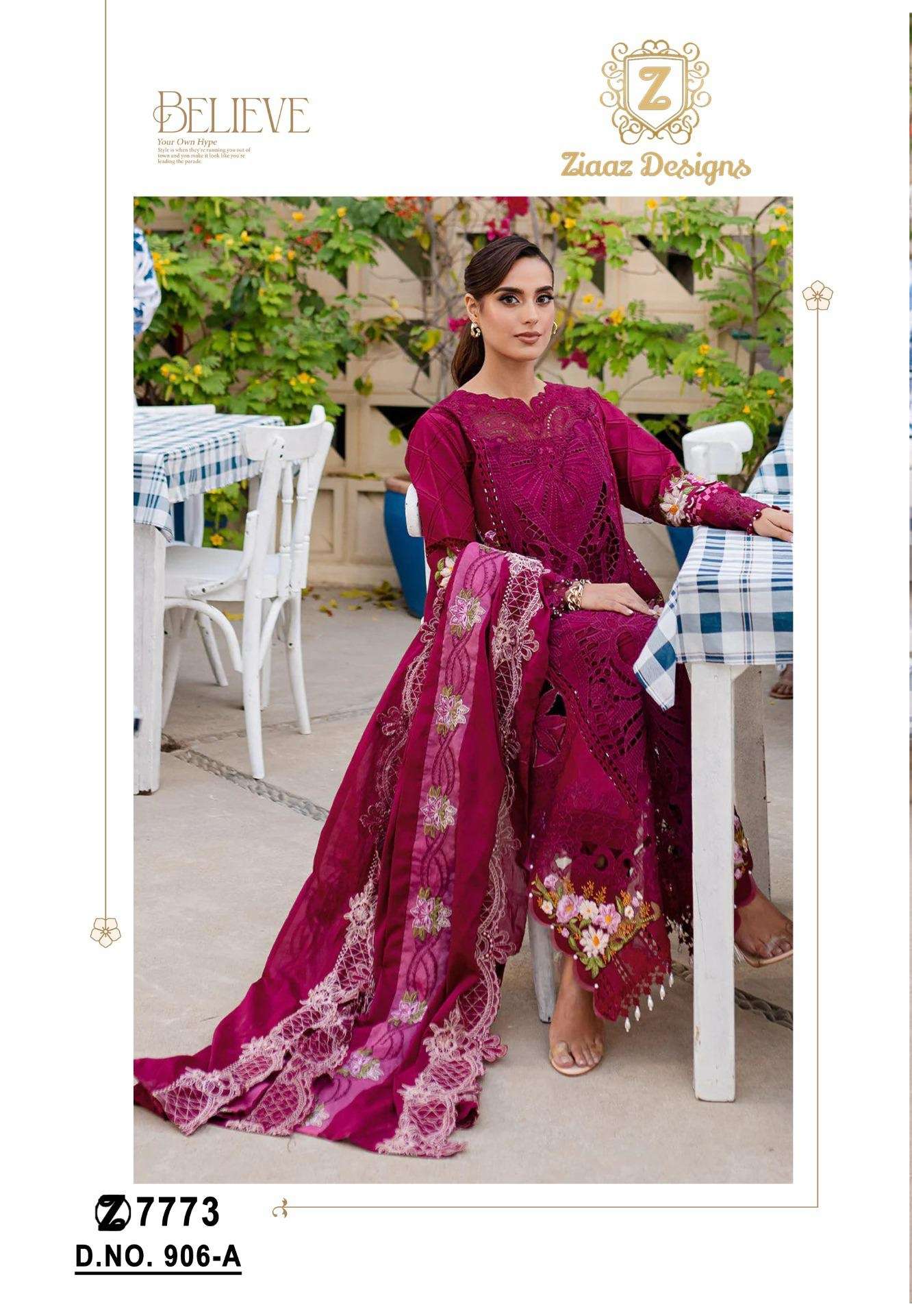 Code 906A and B by ziaaz design suit collection manufacturer surat 