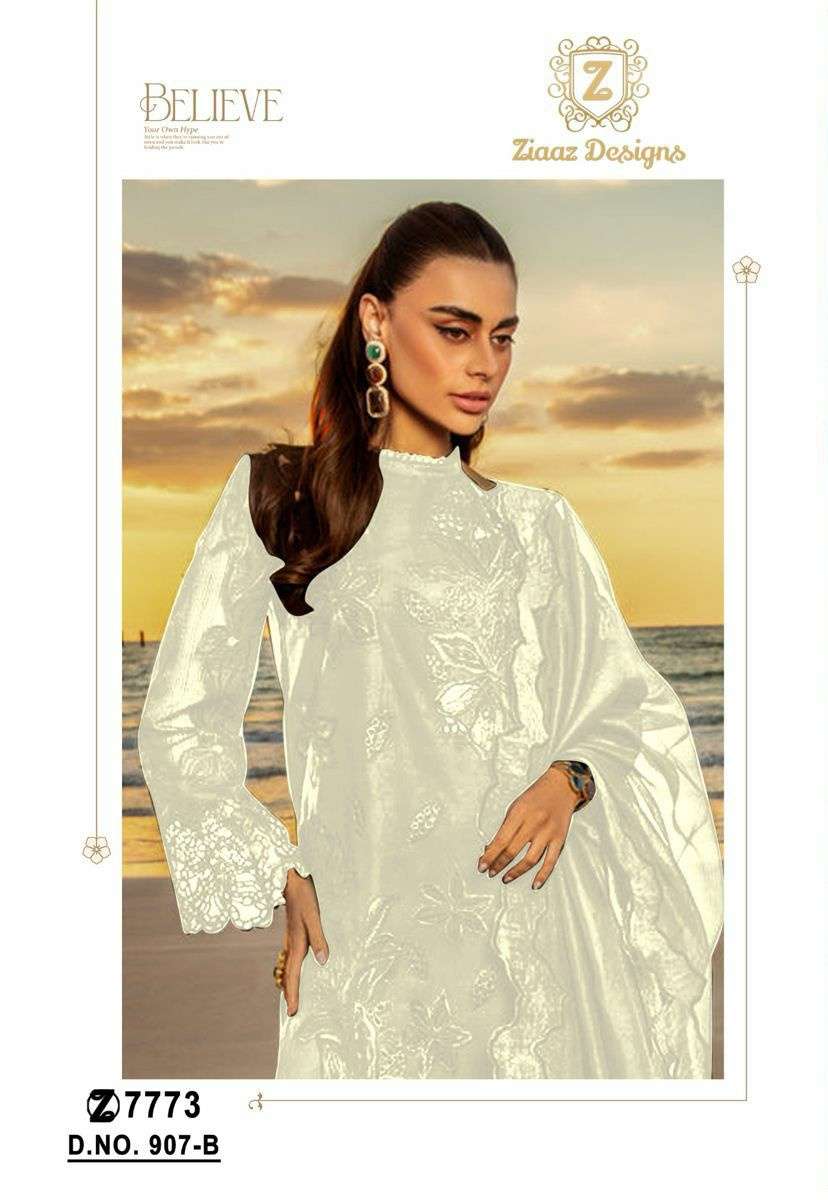 Code 907 by Ziaaz Designs rayon cotton suit collection manufacturer surat 