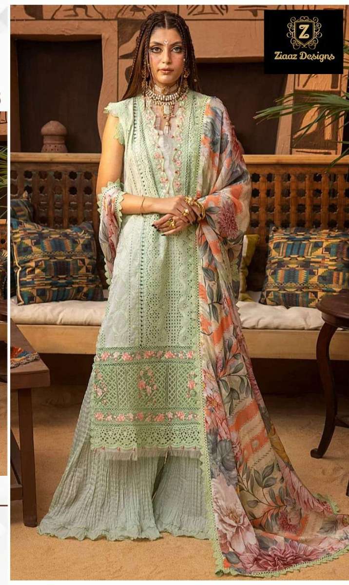 codes 545 by Ziaaz Design Cambric cotton Suit collection manufacturer surat 