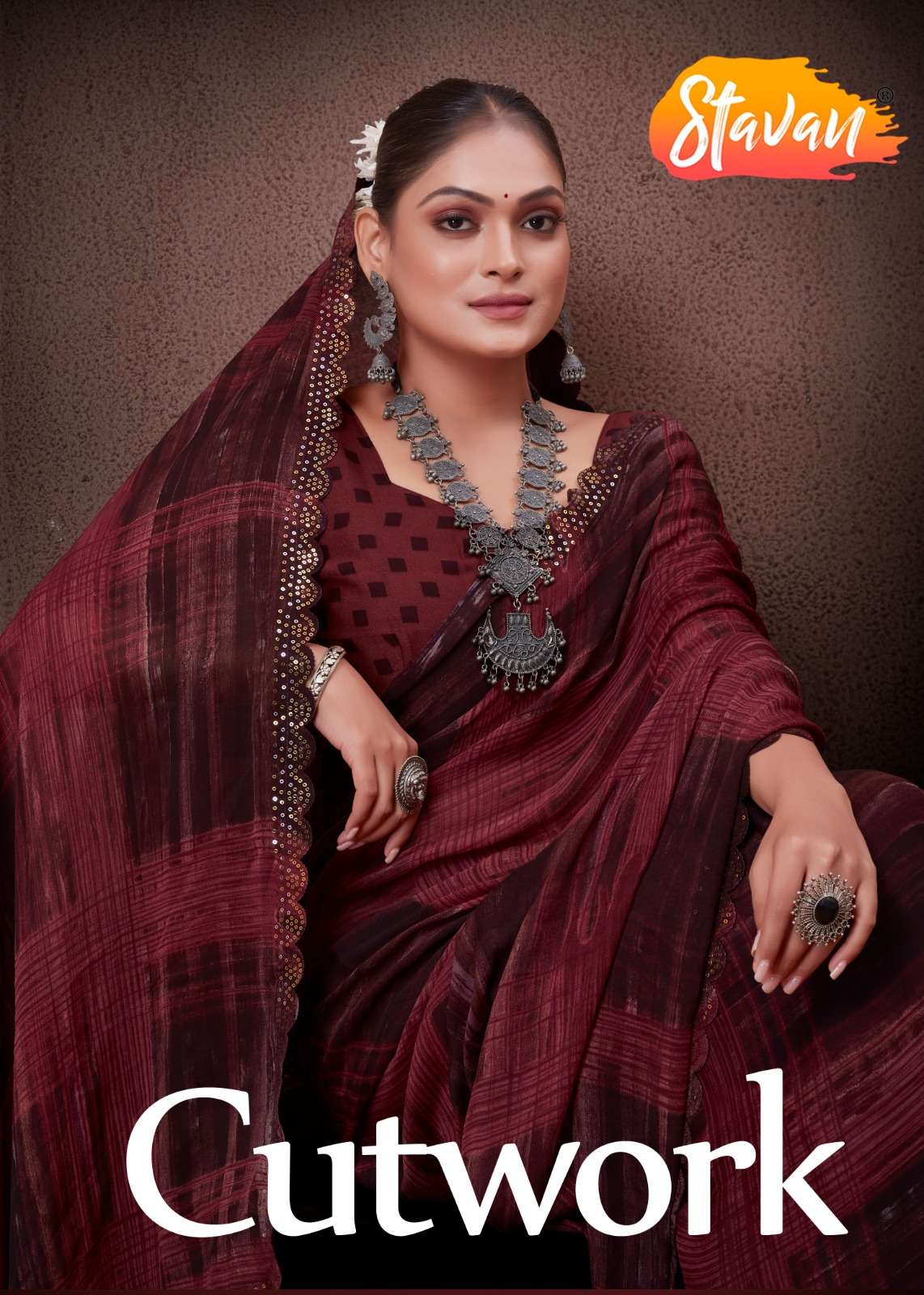 CUTWORK fancy saree collection manufacturer surat 