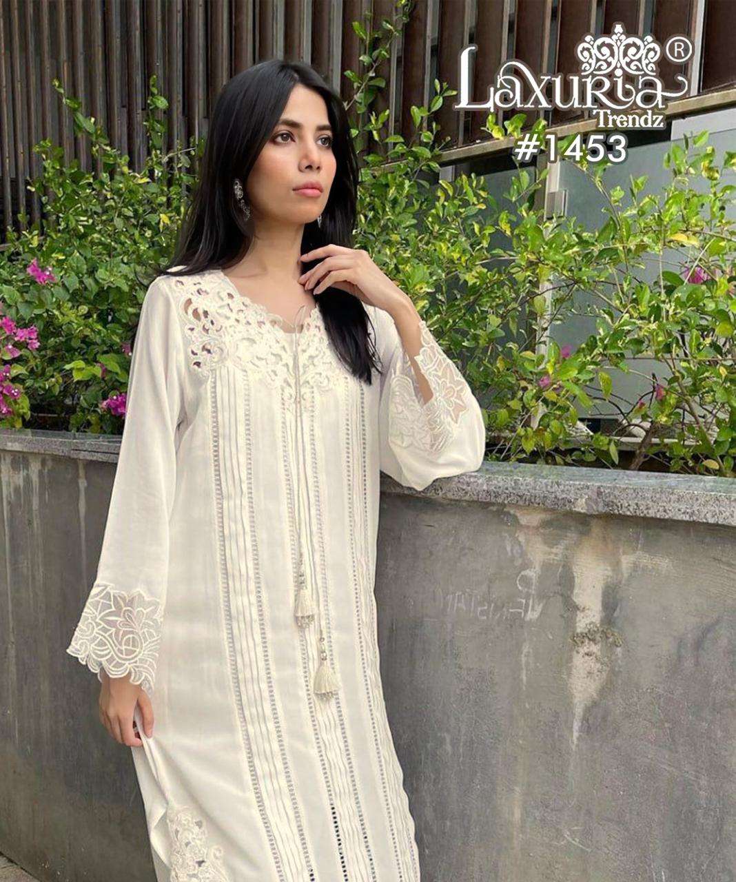 D No 1453 by laxura trendz kurti collection manufacturer surat 