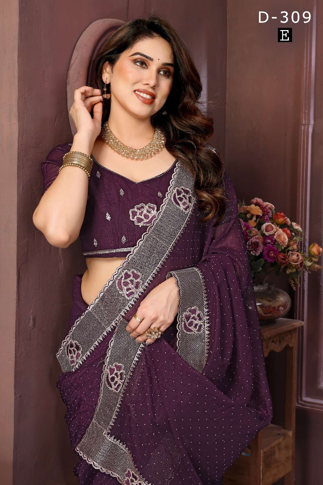 D NO 309A TO 309E by DURGA FASHION fancy saree collection manufacturer surat 