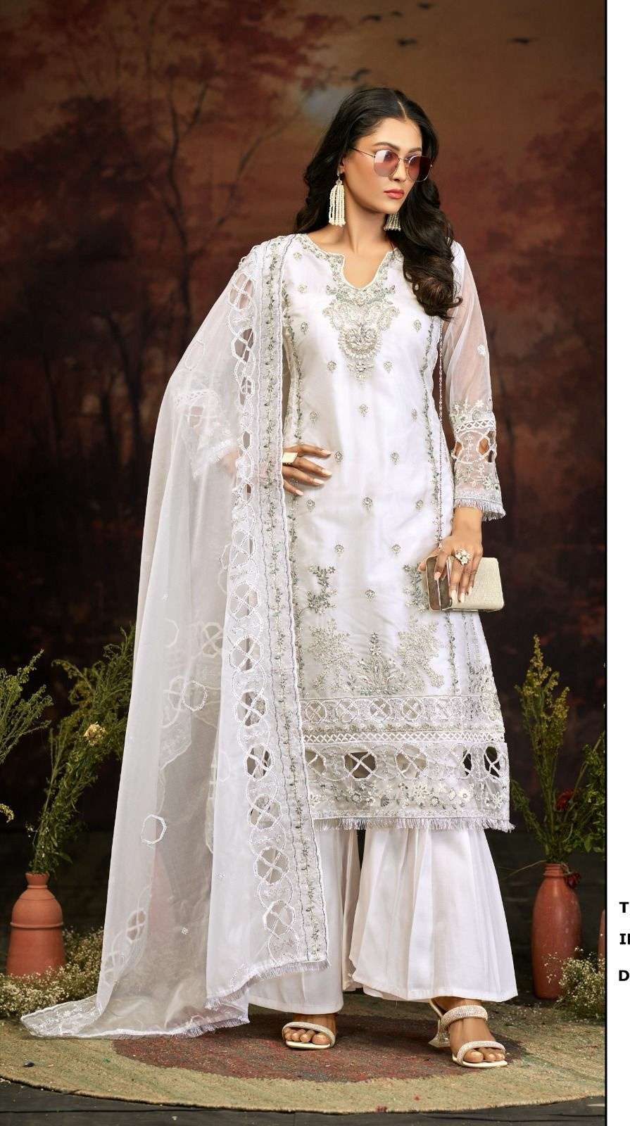 D NO B 164 A B by BILQIS ORGANZA suit collection manufacturer surat 