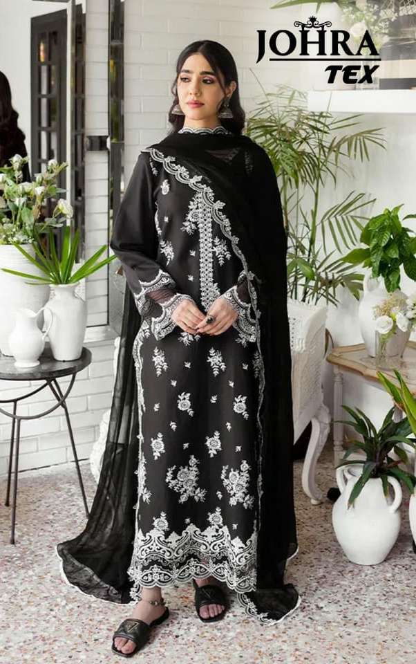 D NO JT 150 B by JOHRA TEX REYON COTTON ORGANZA suit collection manufacturer surat 