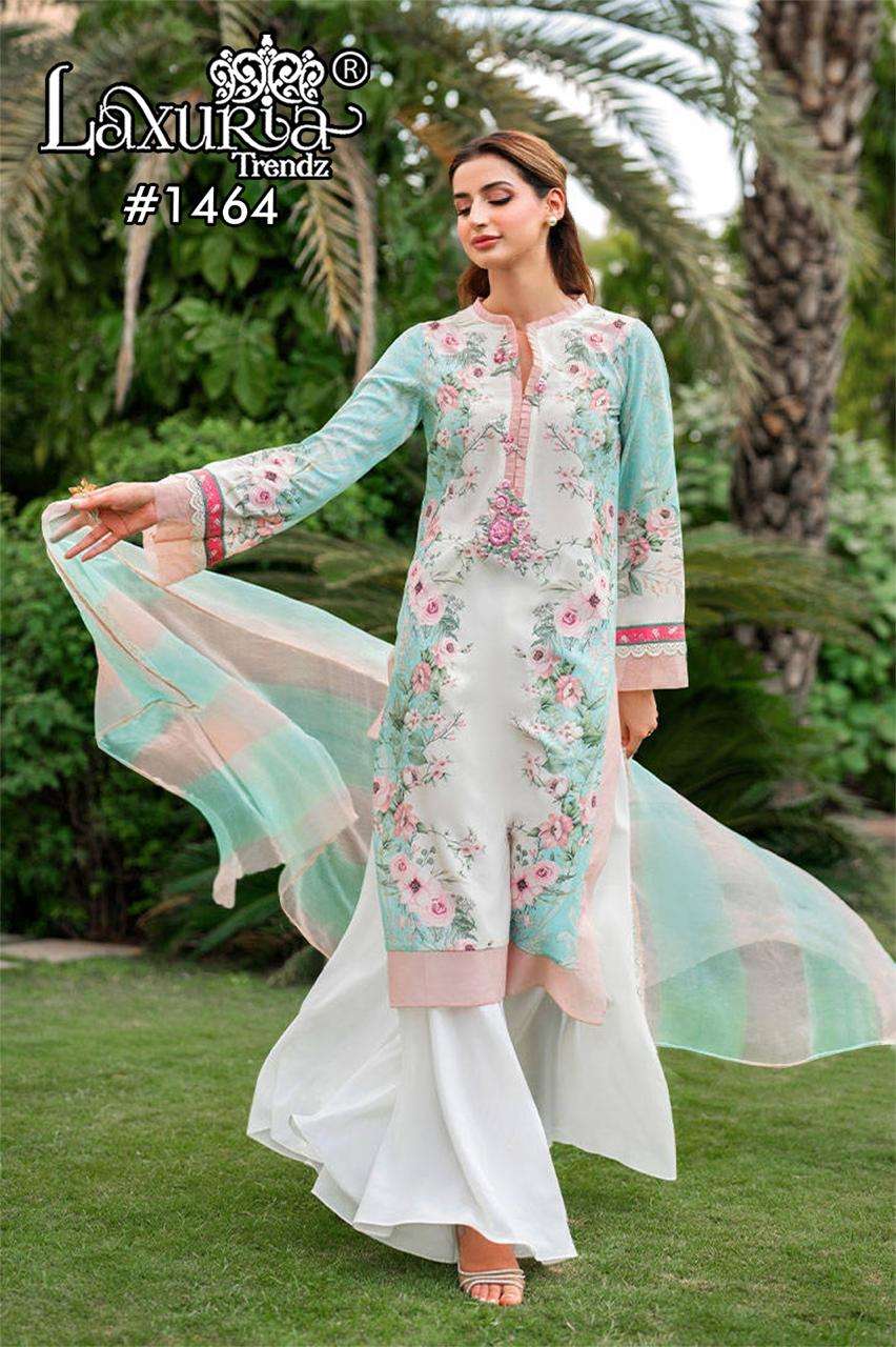 Design No 1464 by Laxuria Trendz kurti collection manufacturer surat 