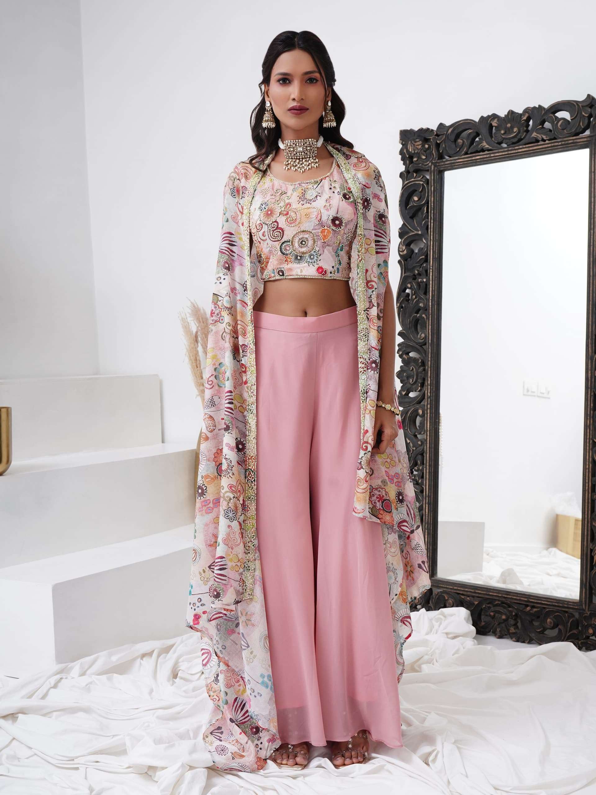 DESIGN NO C400 CREAP READYMADE CROP TOP collection manufacturer surat 