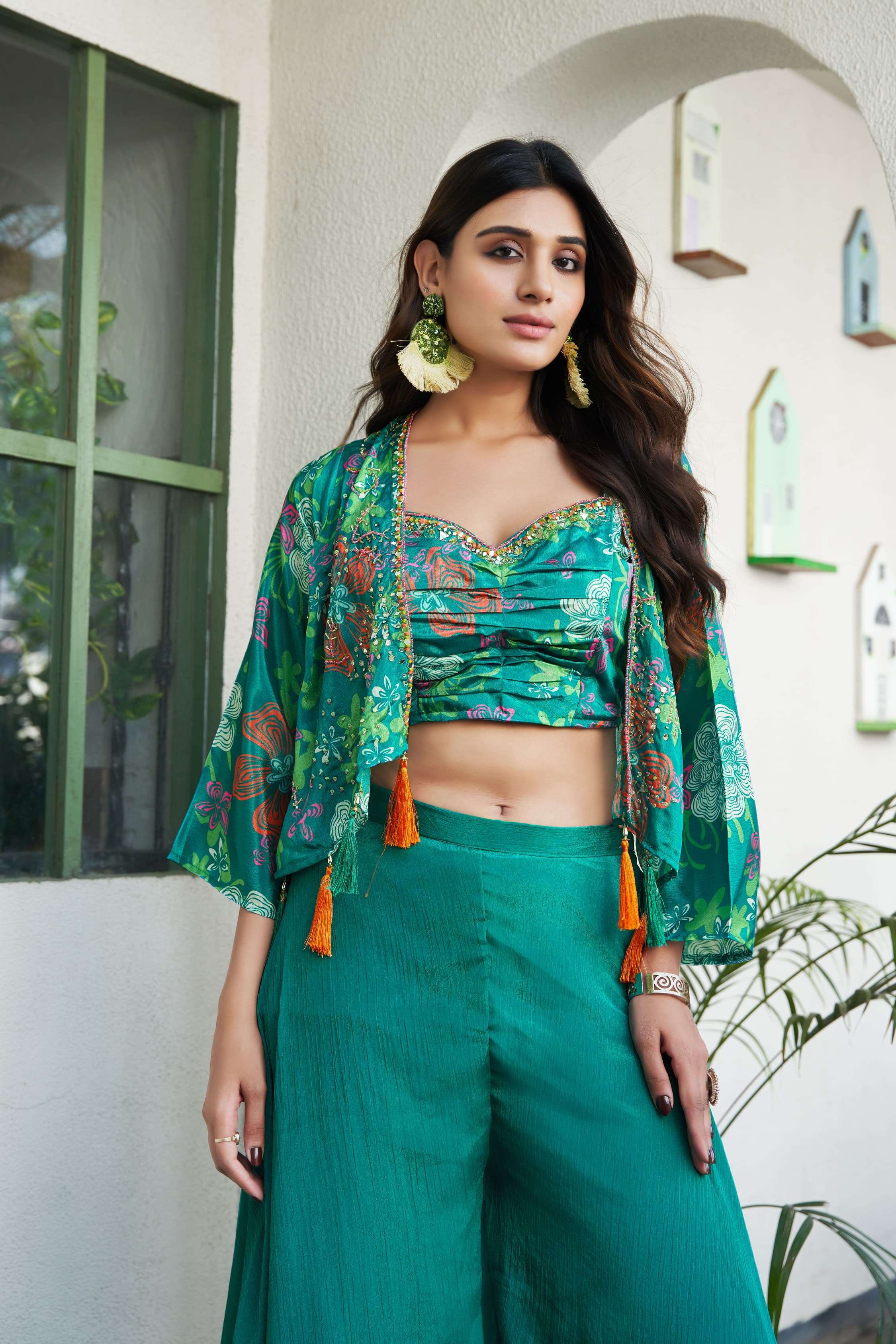 DESIGN NO C4004 READYMADE CROP TOP  Suit collection manufacturer surat 