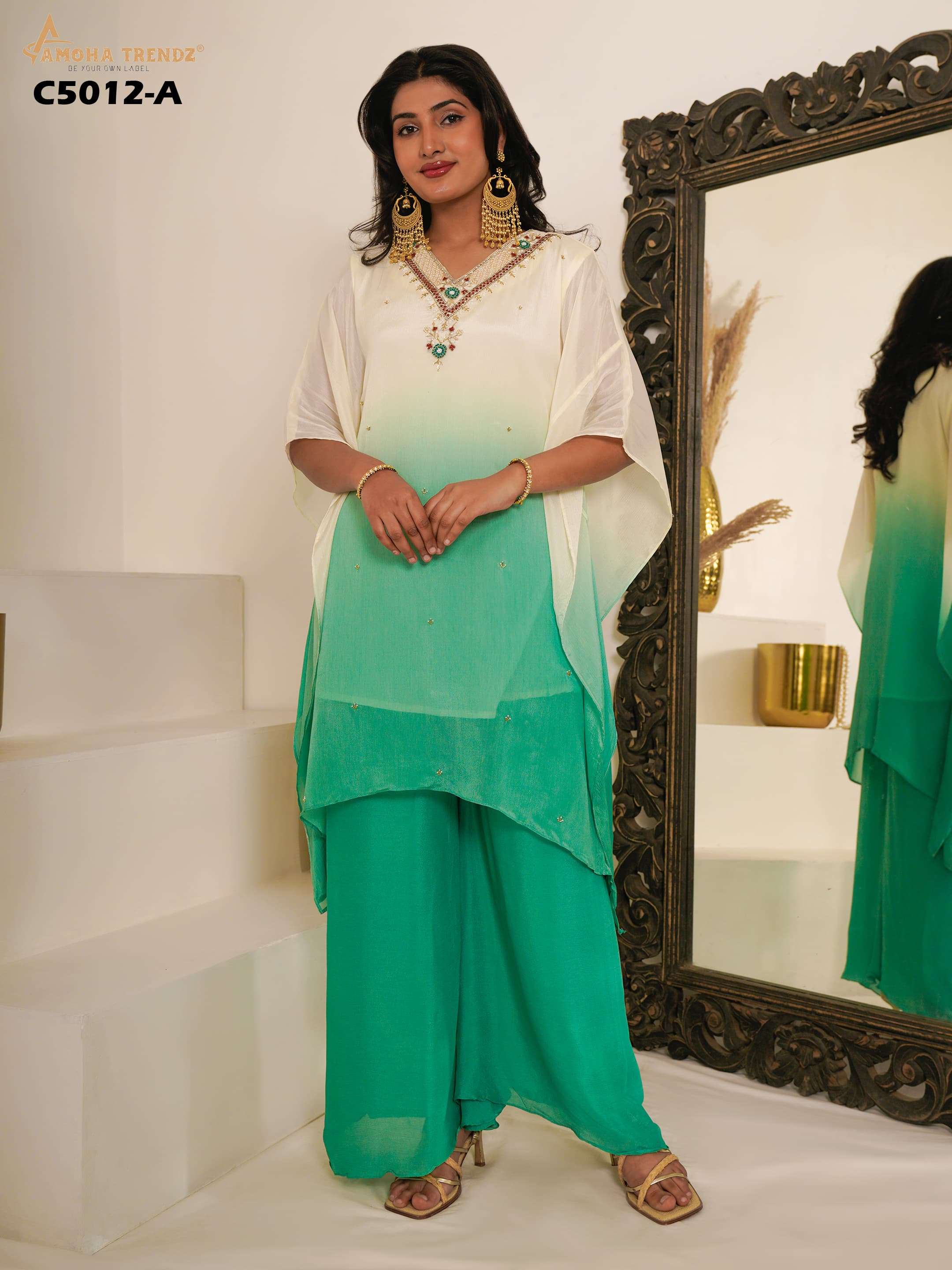 DESIGN NO C5012 by Amoha trendz KAFTAN suit collection manufacturer surat 