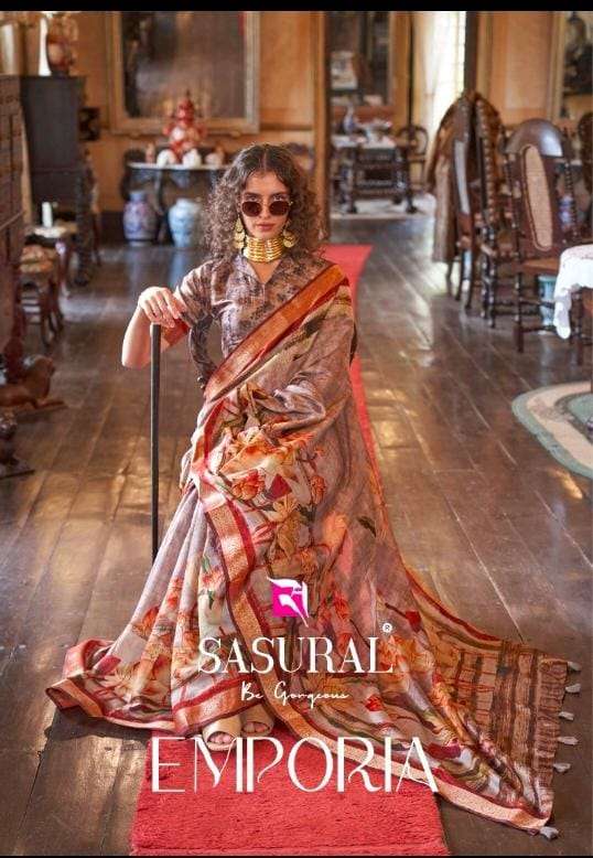 EMPORIA SERIES 401 TO 408 by  SASURAL Viscos Soft Saree collection manufacturer surat