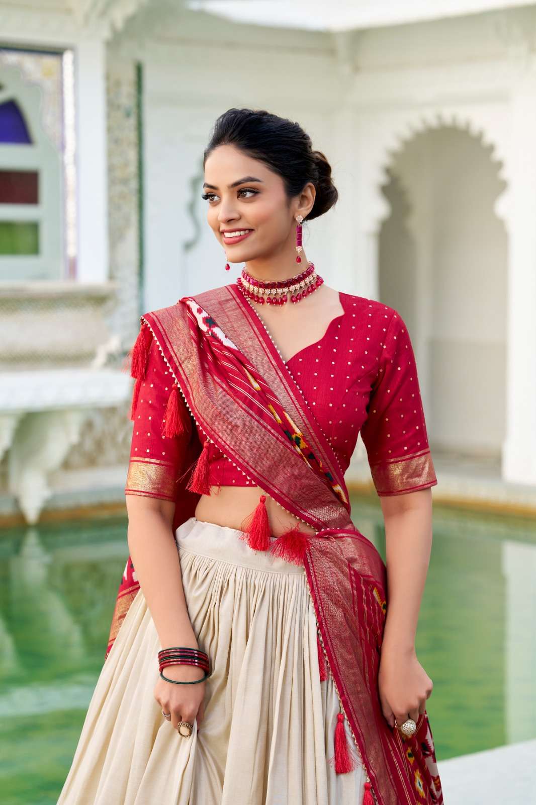 festive Tussar silk Lehenga Choli collection manufacturer surat 