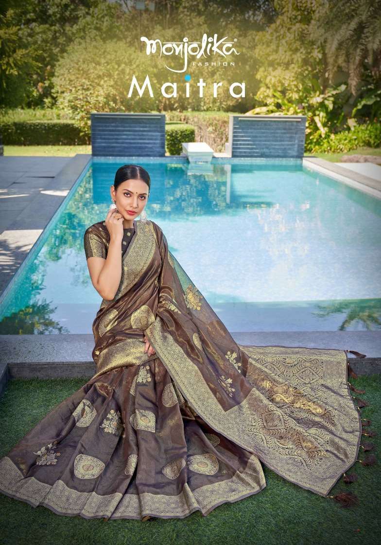 MAITRA SILK SERIES 6901 TO 6905 By MONJOLIKA Simar Silk saree collection manufacturer surat 