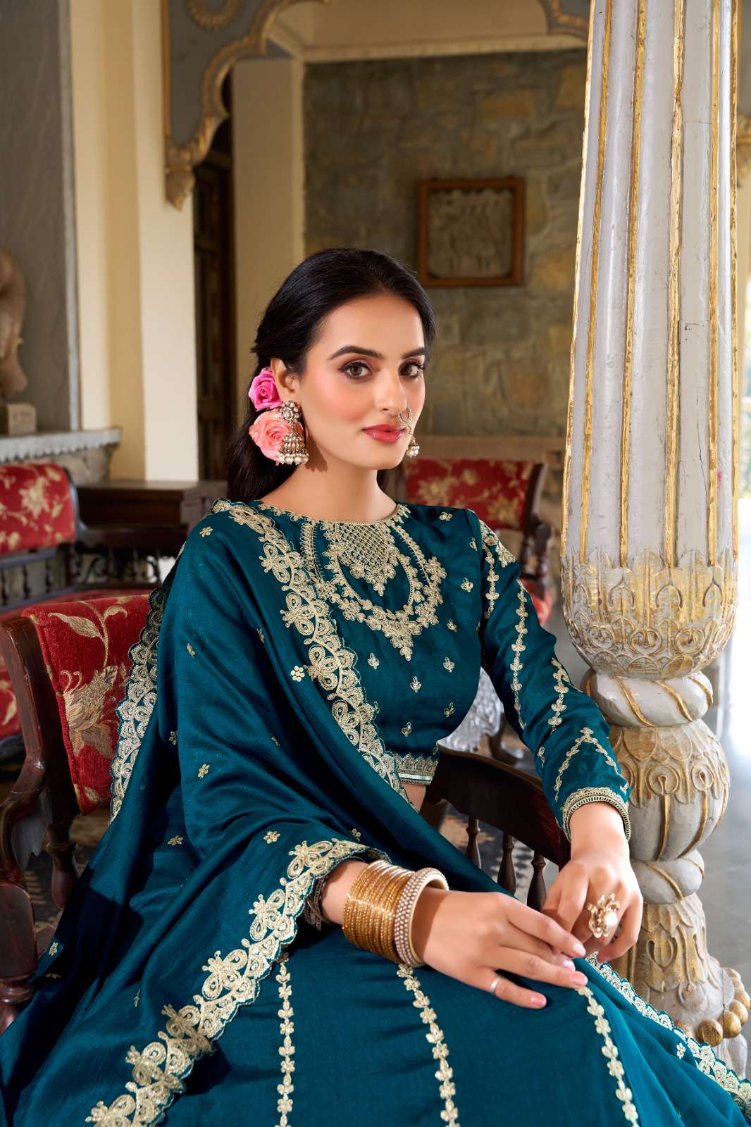 MALLIKA Vichitra Silk Wedding lehenga choli collection manufacturer Surat 