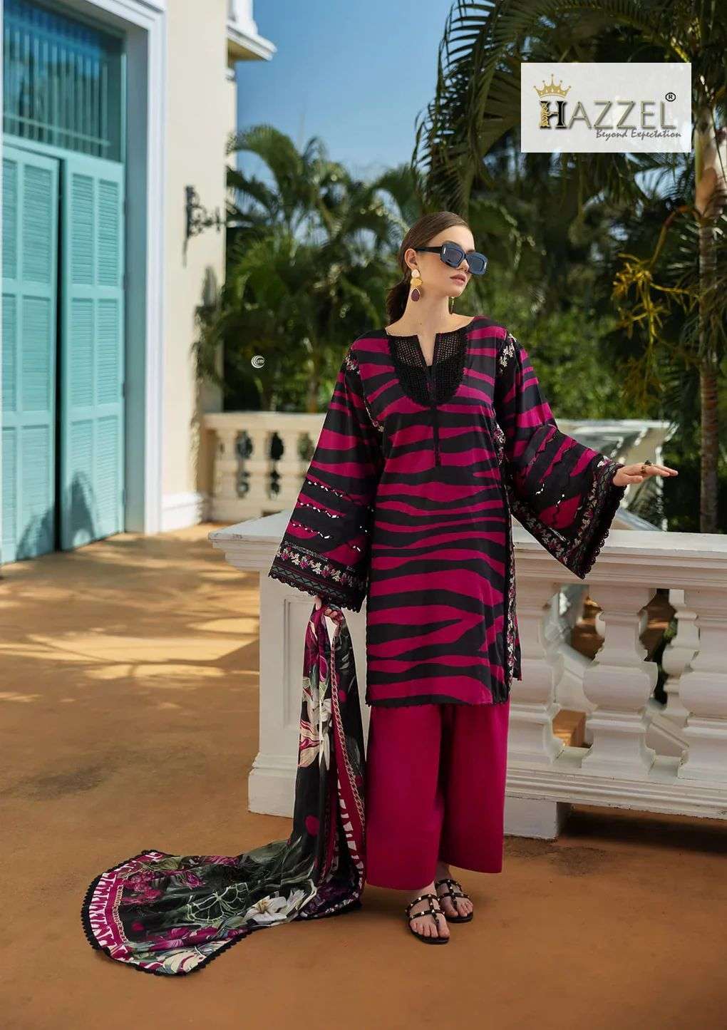 MARIA B 0310 0311 by HAZZEL PURE COTTON suit collection manufacturer surat