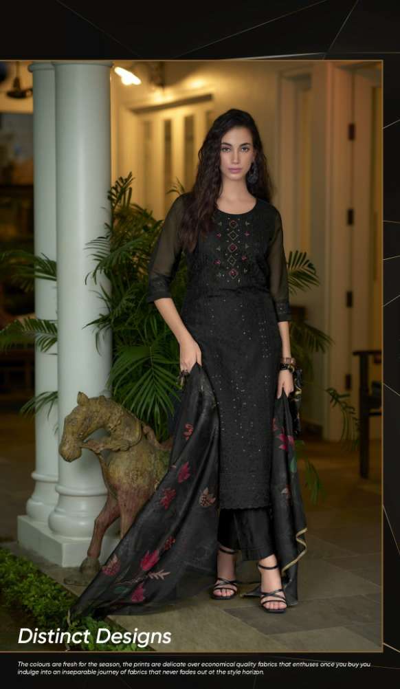 ORGANZA CHIKANKARI VOL 3 by LILY AND LALI kurti collection manufacturer surat 