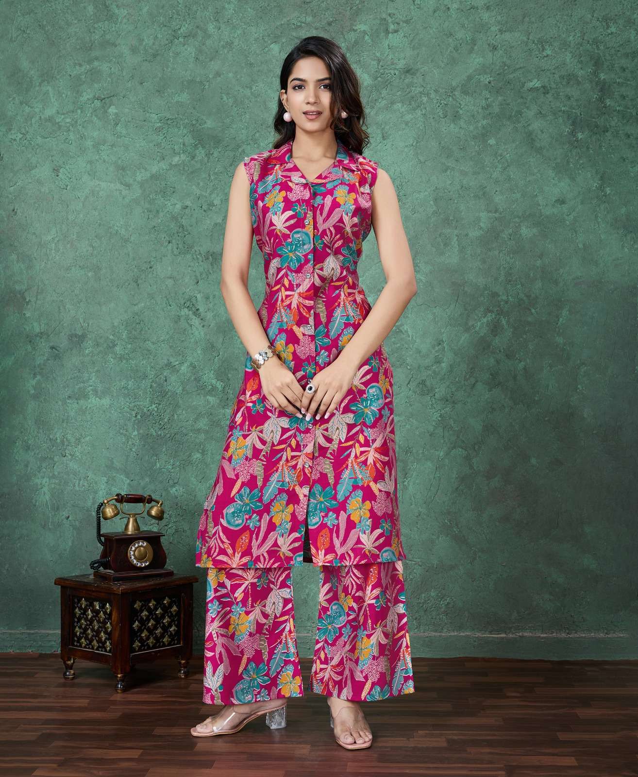 Pure Vatican Digital Print Gold Printed kurti collection manufacturer surat 