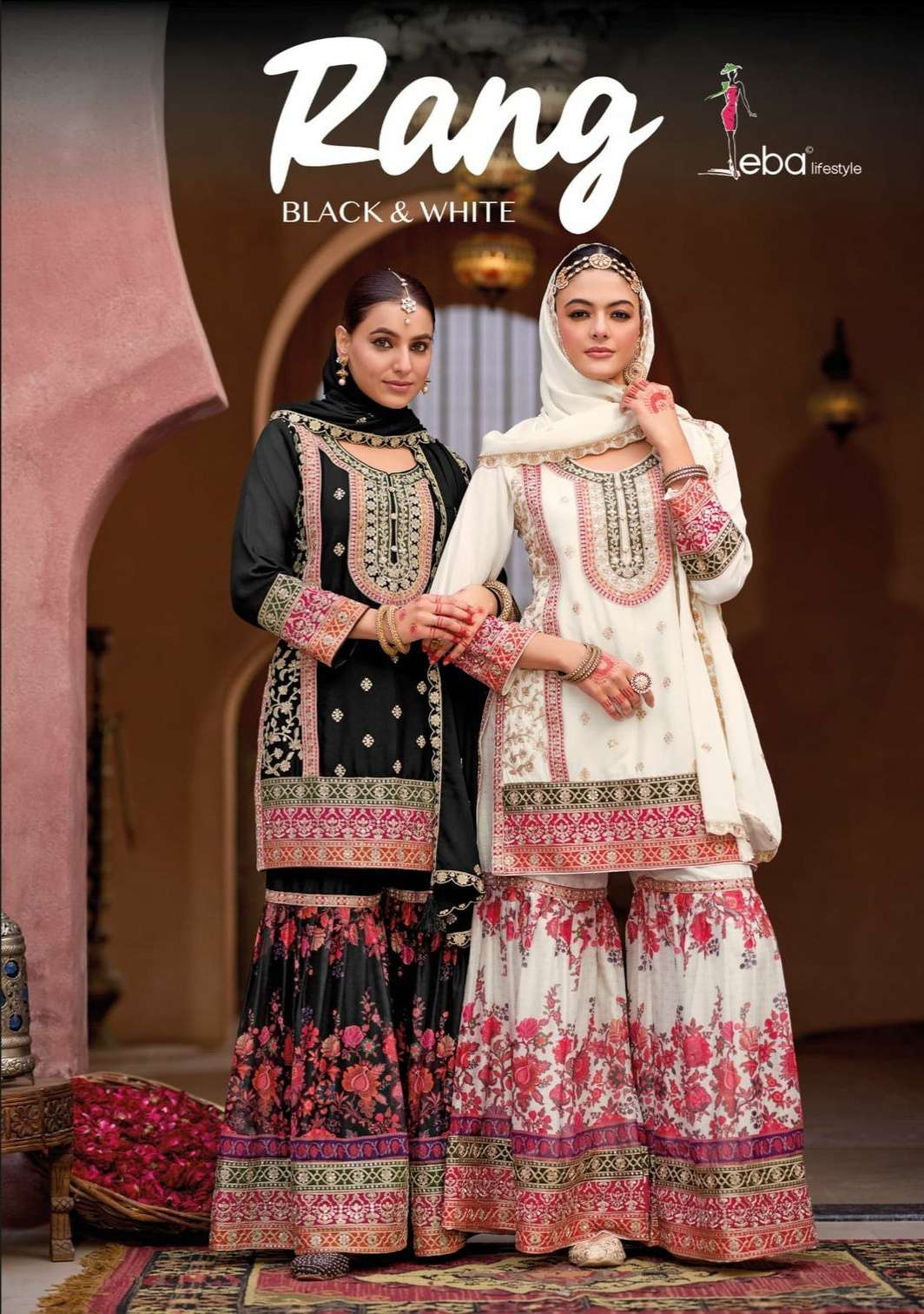 Rang 2 B W by eba lifestyle hevey Chinon suit collection manufacturer surat 