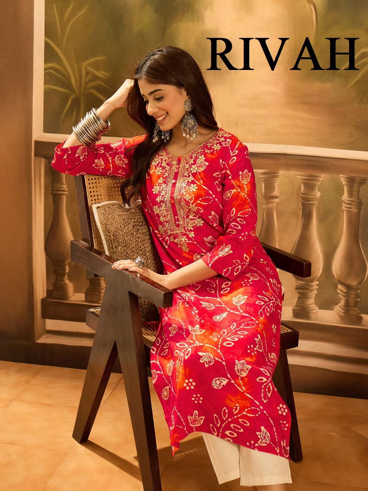 Rivah rayon kurti collection manufacturer surat 