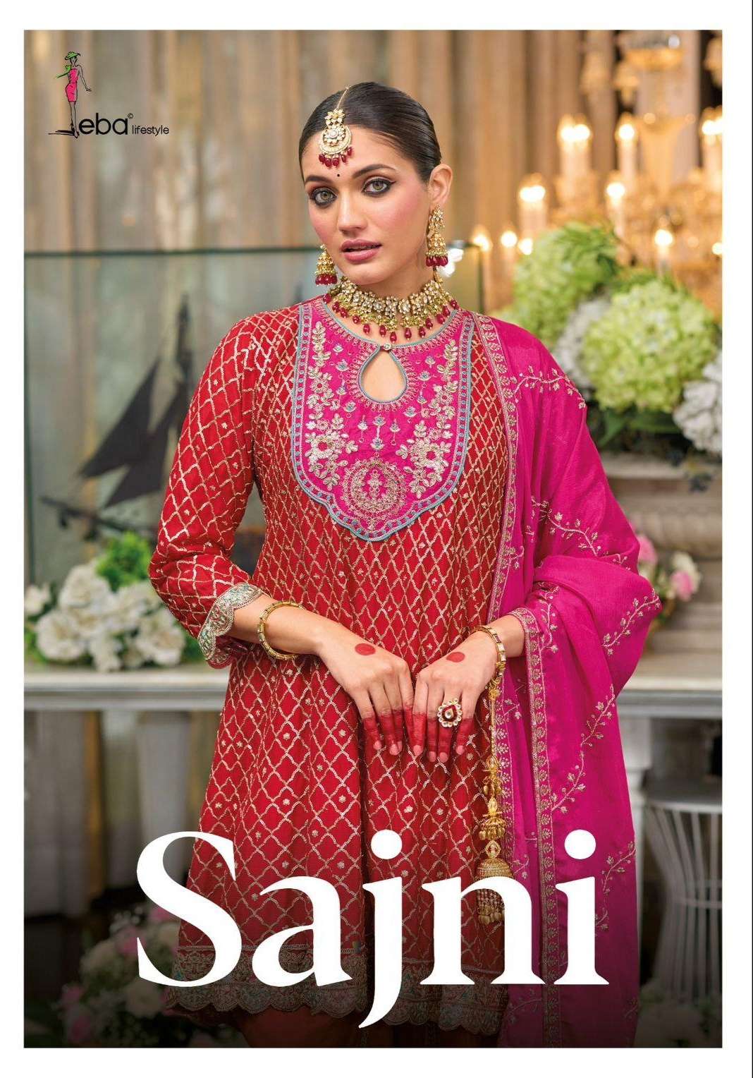 Sajni hit design by eba lifestyle suit collection manufacturer surat 