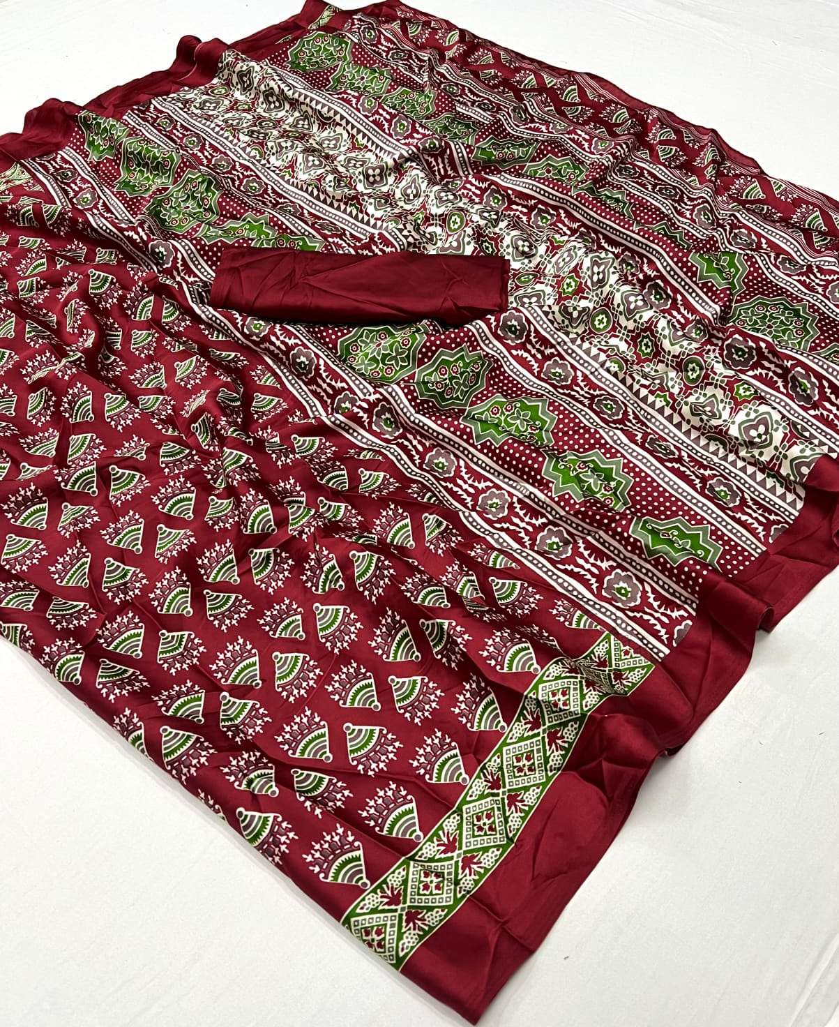 AJARAKH VOL 3 by Satin Crepe saree collection manufacturer surat 