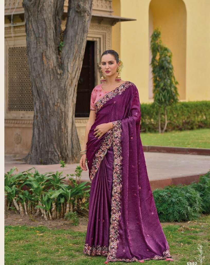 Anaara 6900 Series Organza Silk saree collection manufacturer surat 