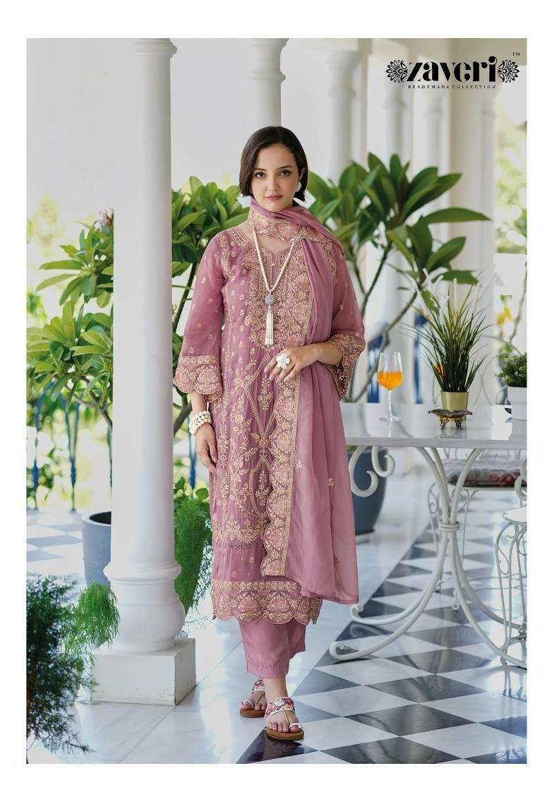 Anaya by Zaveri soft organza suit collection manufacturer surat 