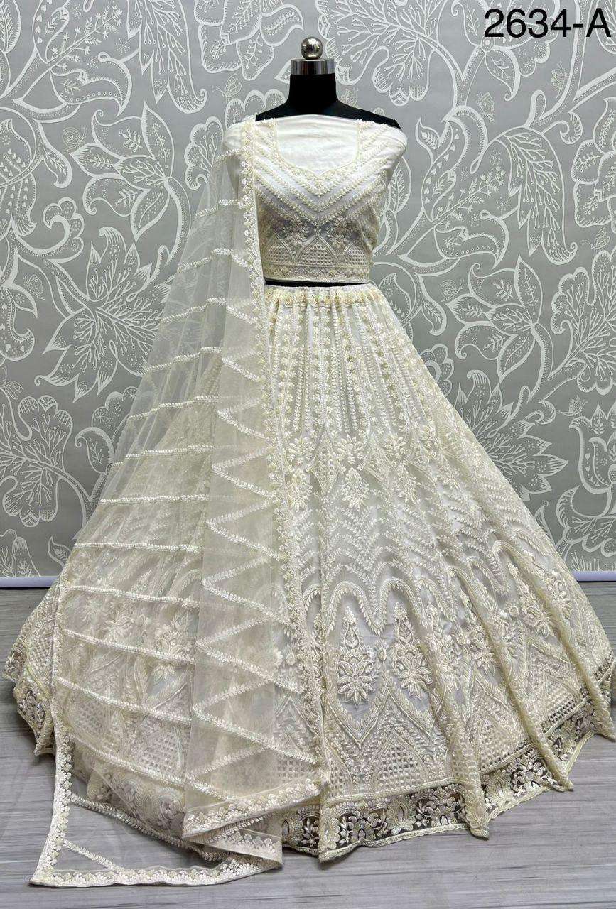 Code 2634 Partywear Heavy Net lehenga choli collection manufacturer surat 