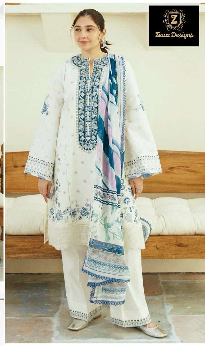 code 838 by Ziaaz Designs Cotton Rayon Suit collection manufacturer surat 