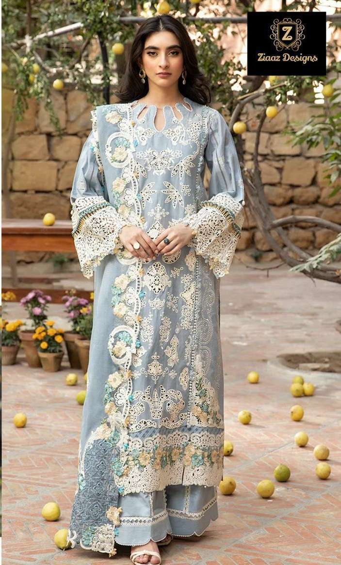 Code 899 by Ziaaz Designs cambric cotton suit collection manufacturer surat 